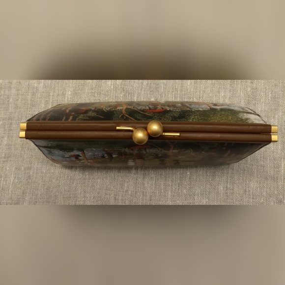 Jcon Los Angeles Seurat Graphic Arts Leather Clutch Purse Bag - Picture 2 of 8